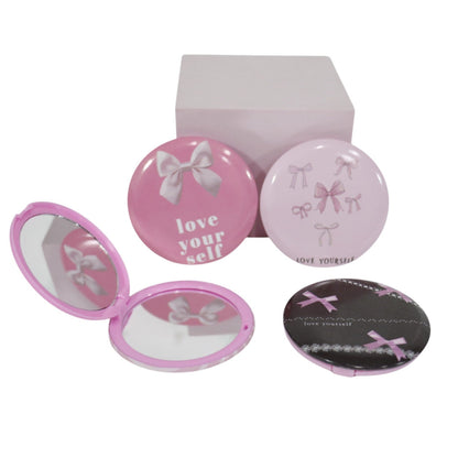 Ribbon Bow Compact Hand Mirror JM5527-21 (12PC)