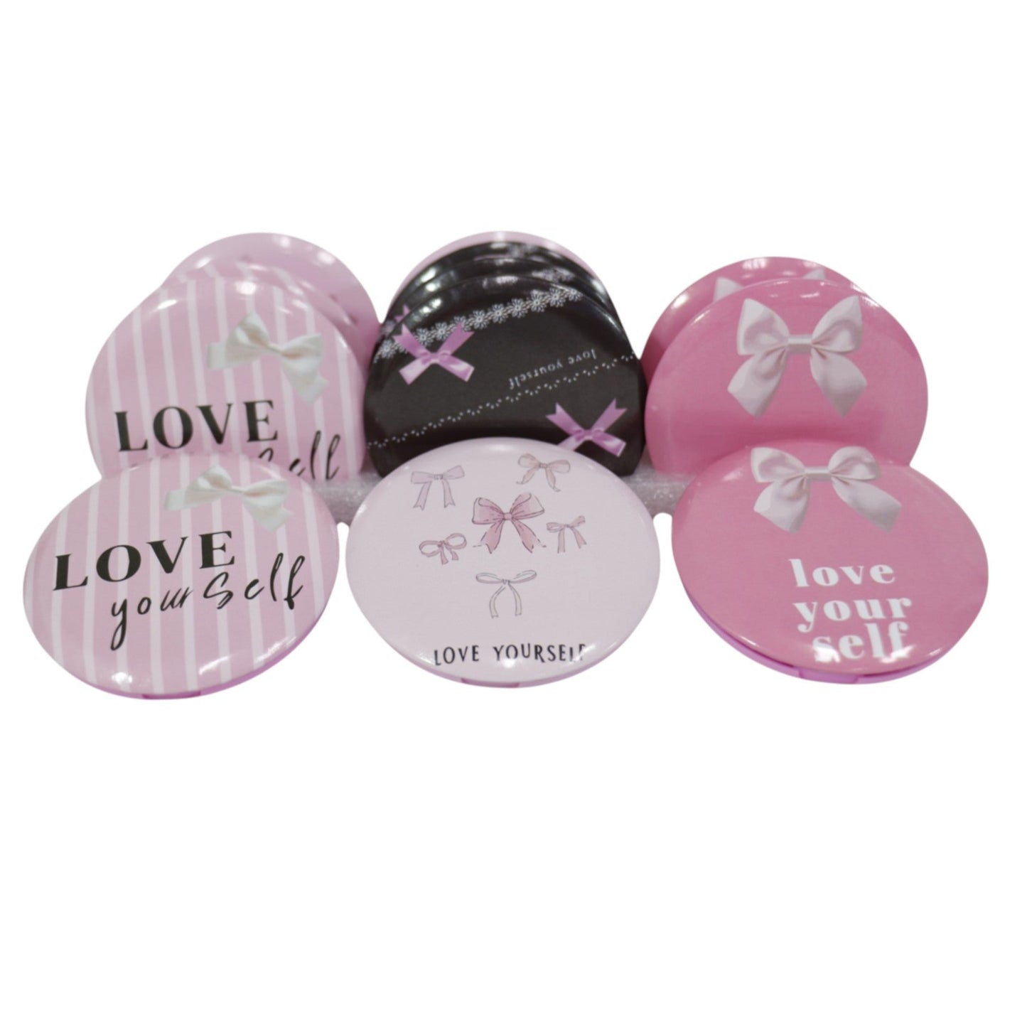 Ribbon Bow Compact Hand Mirror JM5527-21 (12PC)