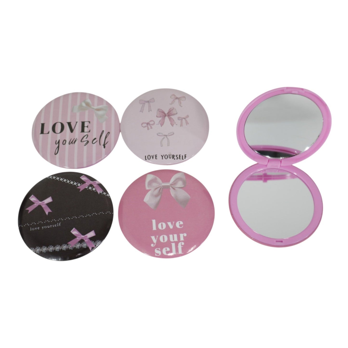 Ribbon Bow Compact Hand Mirror JM5527-21 (12PC)