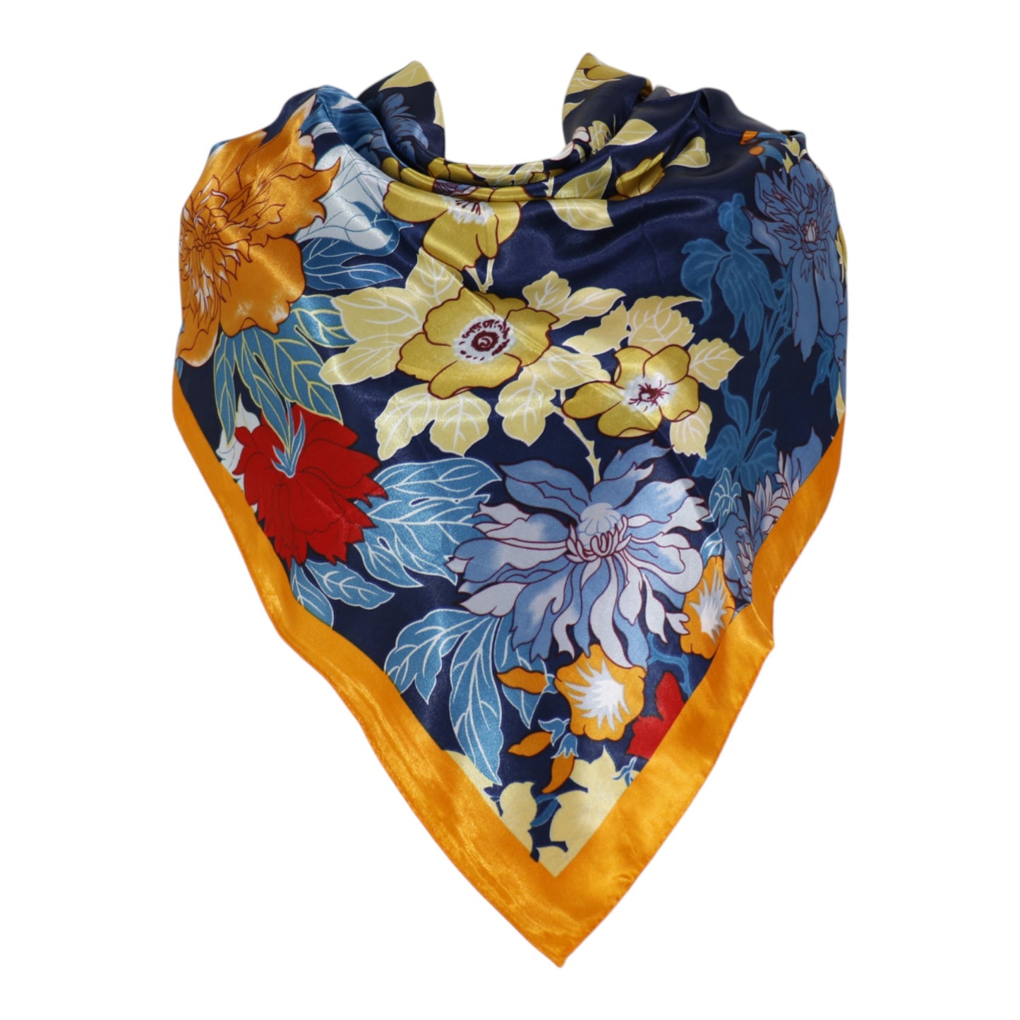 Satin Scarf Floral Pattern ST4825-7 (12PC)