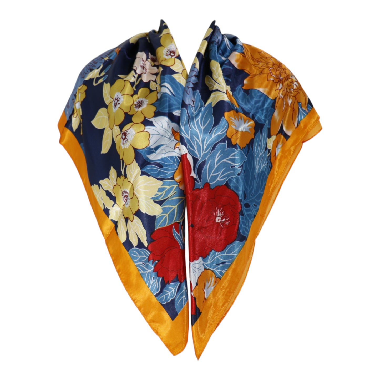 Satin Scarf Floral Pattern ST4825-7 (12PC)