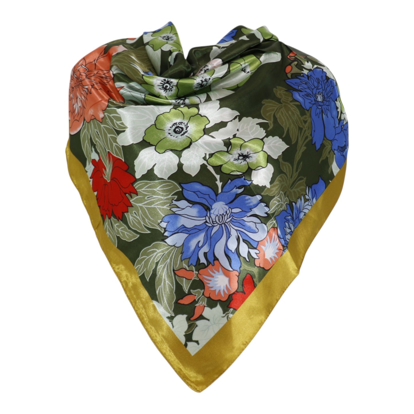 Satin Scarf Floral Pattern ST4825-7 (12PC)