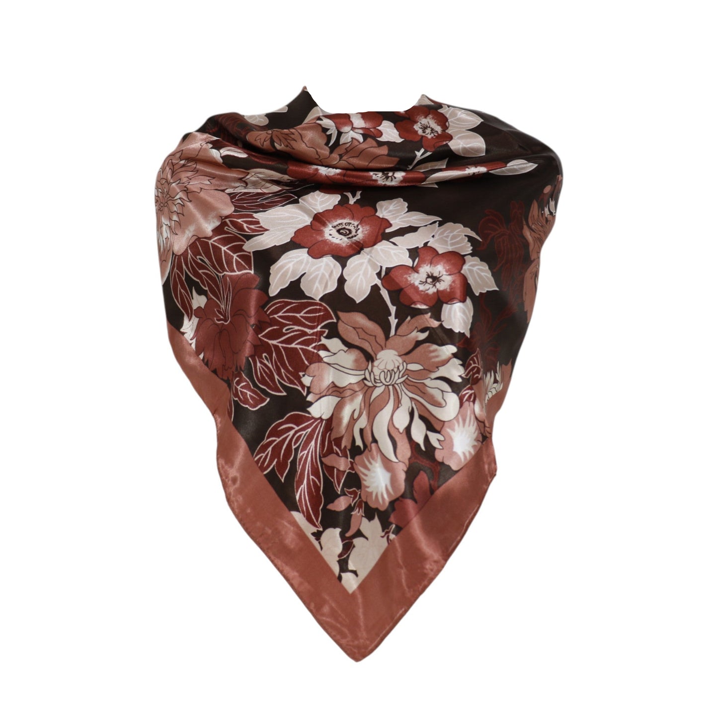 Satin Scarf Floral Pattern ST4825-7 (12PC)