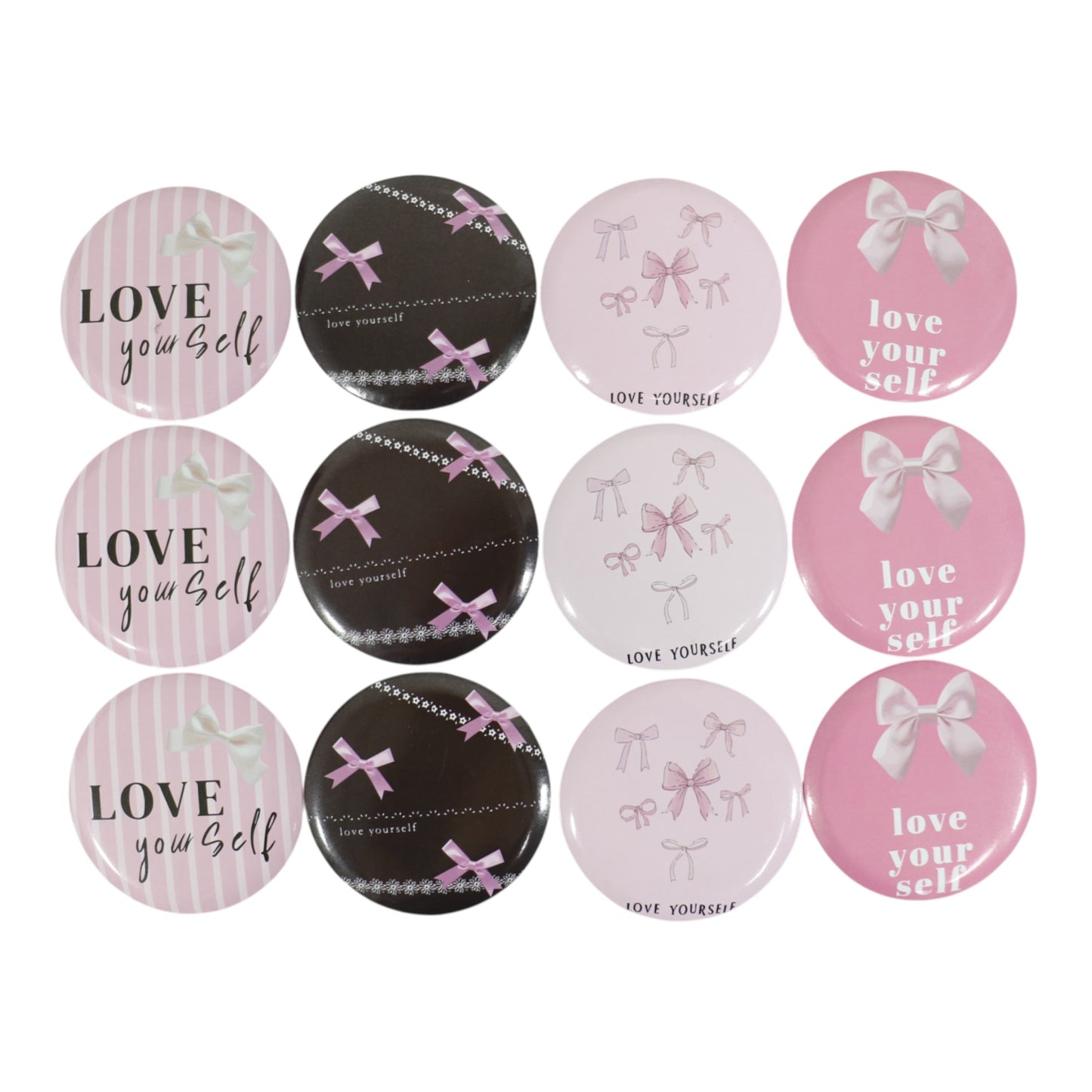 Ribbon Bow Compact Hand Mirror JM5527-21 (12PC)
