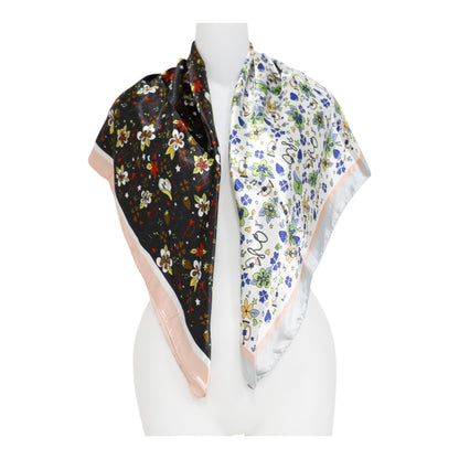 Satin Scarf 2 Tone Floral Pattern  ST5307-13 (12PC)