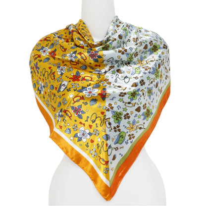 Satin Scarf 2 Tone Floral Pattern  ST5307-13 (12PC)