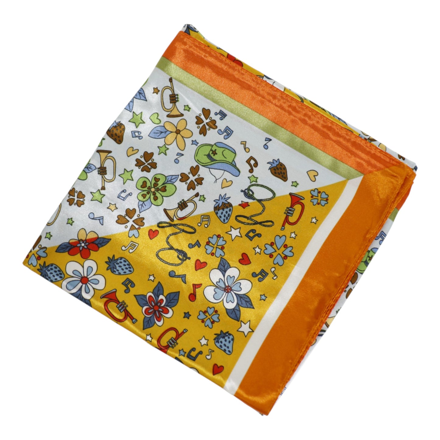 Satin Scarf 2 Tone Floral Pattern  ST5307-13 (12PC)