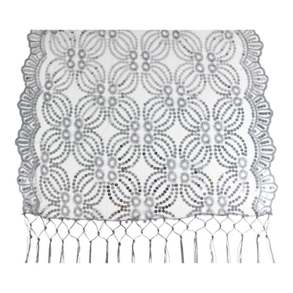 Sequin Chiffon Embellished Fringe Sheer Shawl Wrap Scarf SQ1013-3 (12pc)