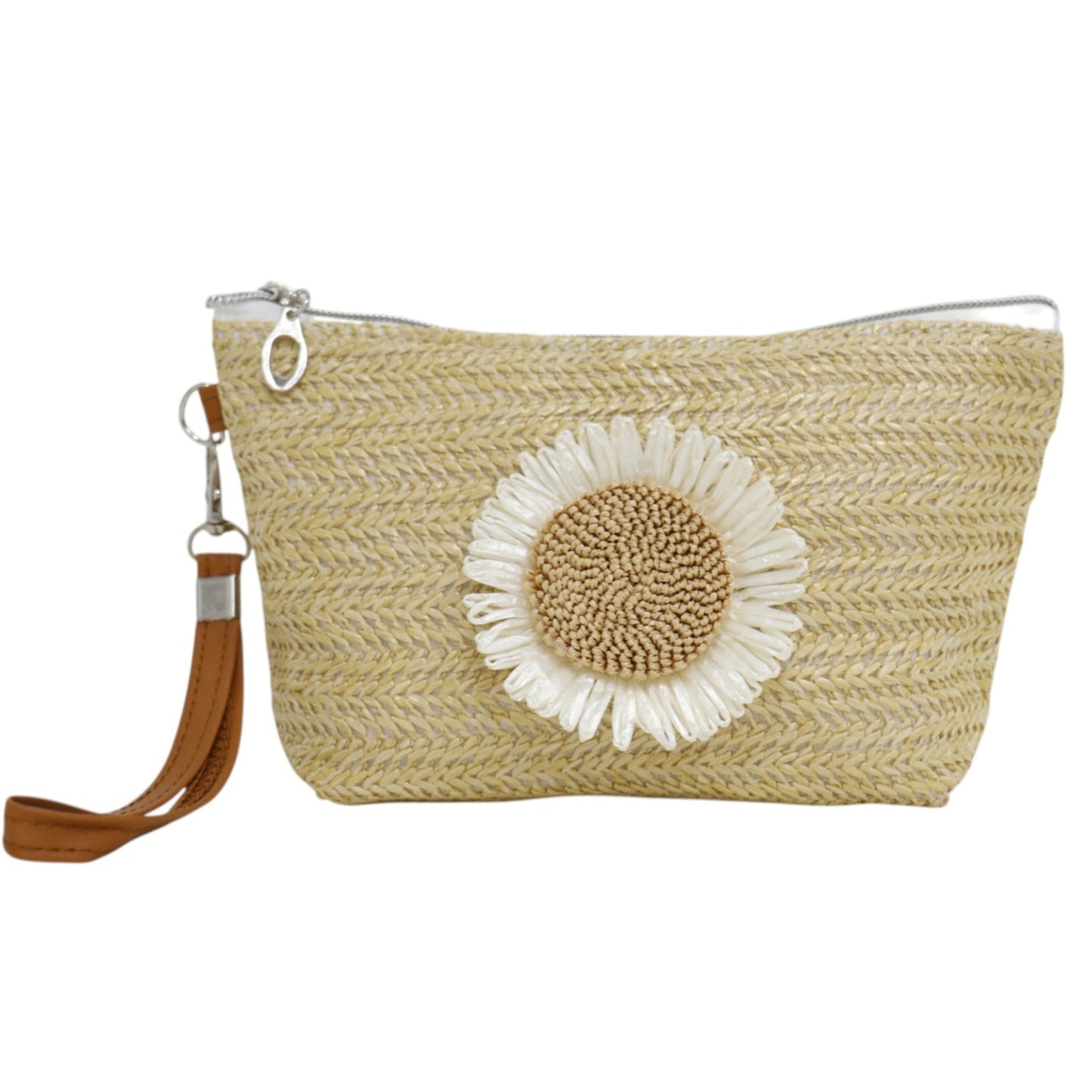Daisy Flower Straw Makeup Pouch JB5526-7 (12PC)