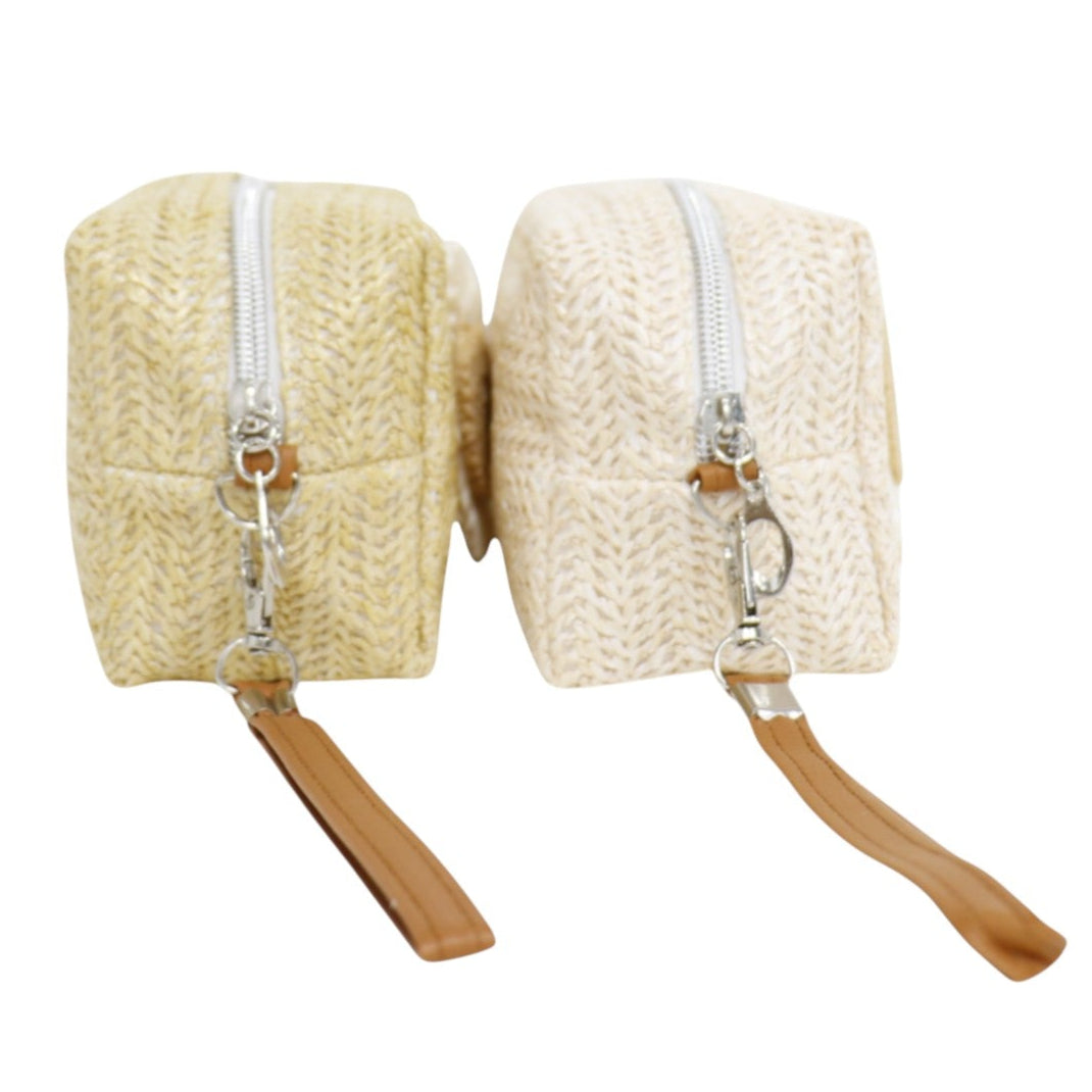 Daisy Flower Straw Makeup Pouch JB5526-8 (12PC)