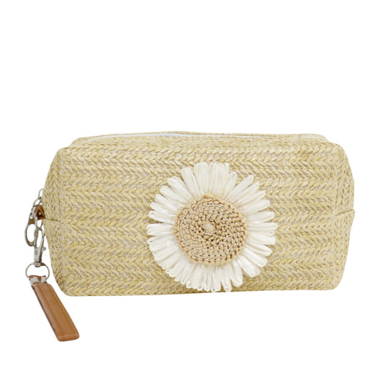 Daisy Flower Straw Makeup Pouch JB5526-8 (12PC)