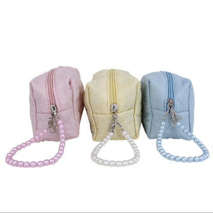 Solid Color Quilted Fabric Makeup Pouch JB5526-5 (12PC)