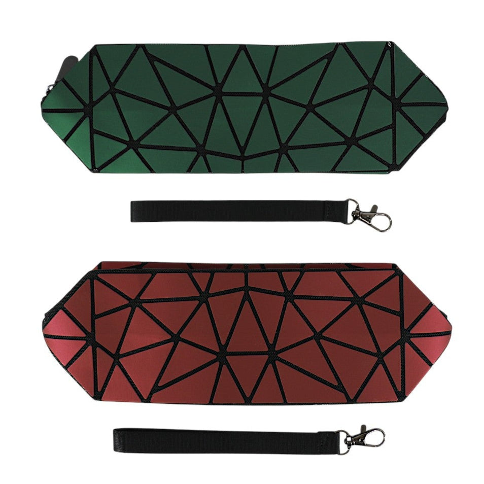 Geometric Triangle Pattern Makeup Pouch JB5526-14 (12PC)