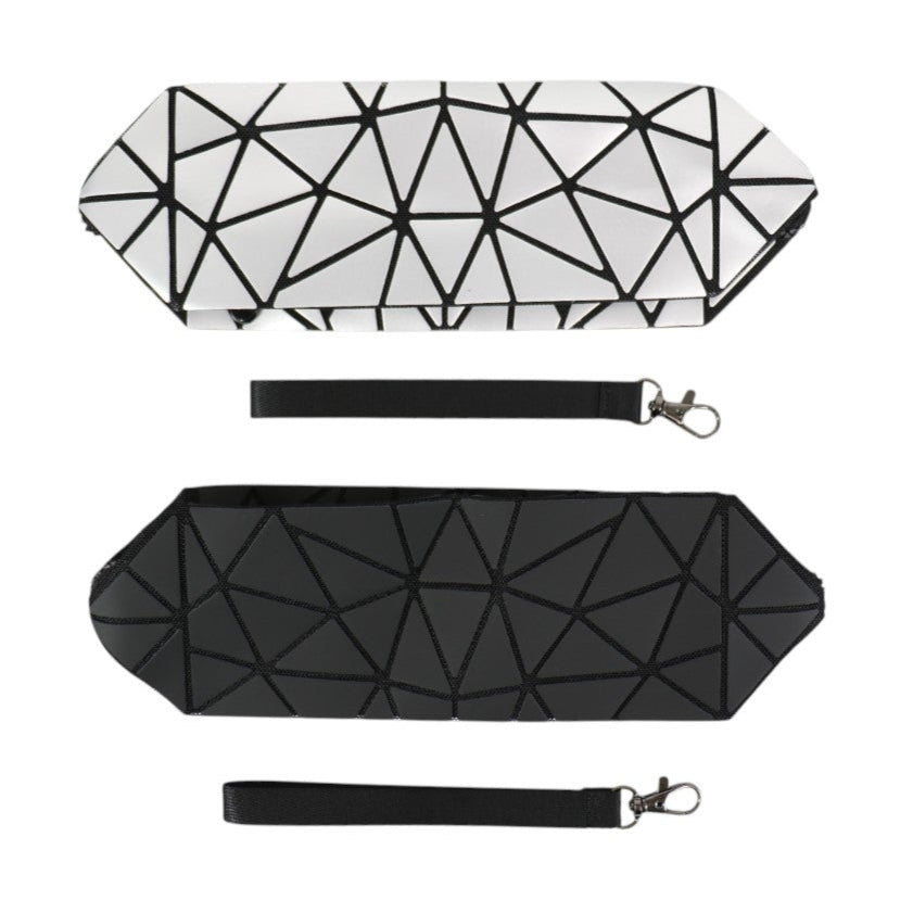 Geometric Triangle Pattern Makeup Pouch JB5526-14 (12PC)