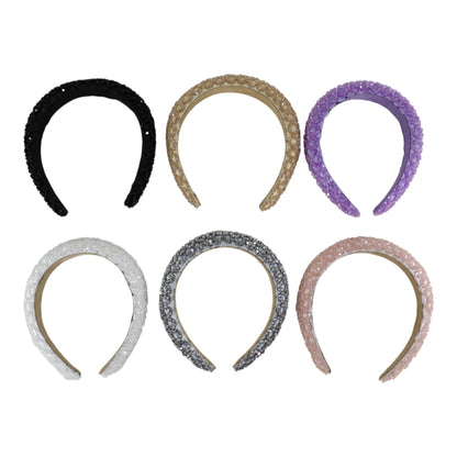 Multi Crystal Decor Headband HB1204-1. (12PC)