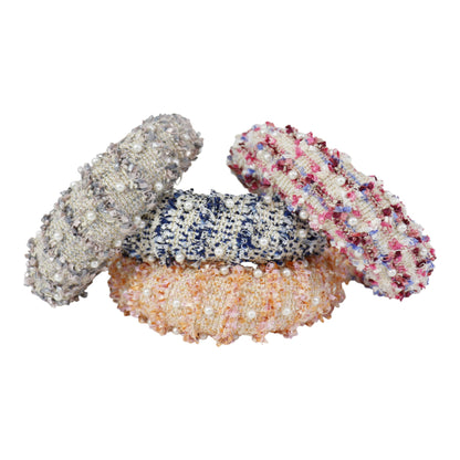 Pearl Decor Gold Thread Tweed Headband HB1012-33. (12PC)