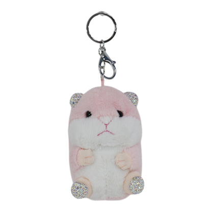 Rhinestone Hamster Plush Key Chain KC31219-31. (12PC)