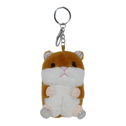 Rhinestone Hamster Plush Key Chain KC31219-31. (12PC)