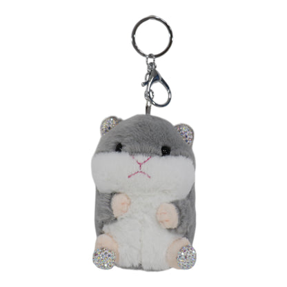 Rhinestone Hamster Plush Key Chain KC31219-31. (12PC)
