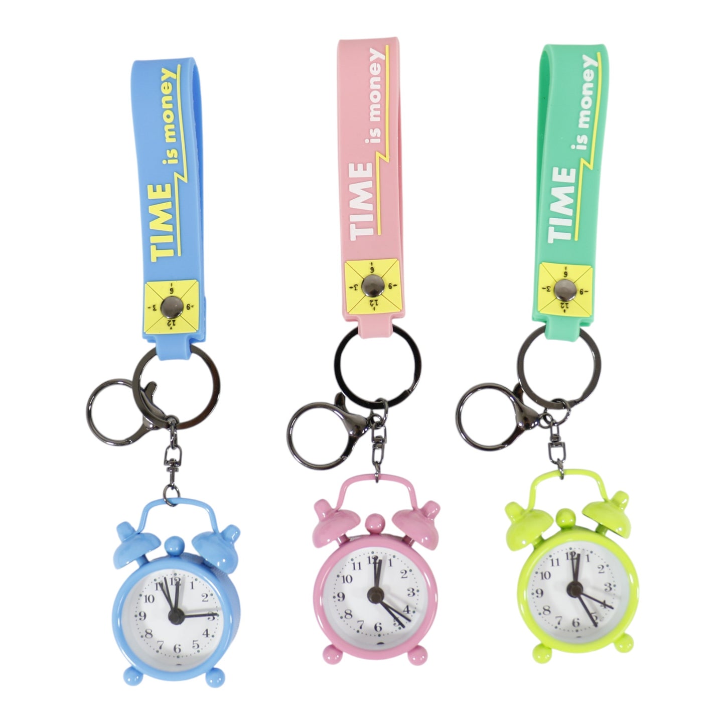 Cute Mini Alarm Clock Key Chain KC2830-53 (12PC)