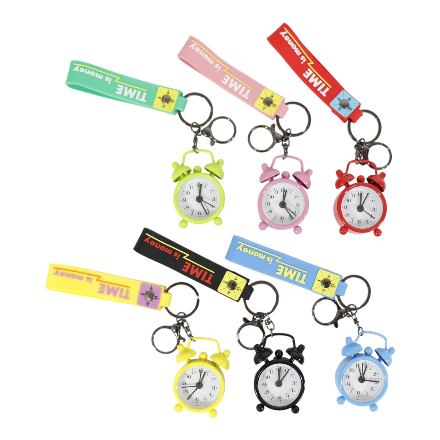 Cute Mini Alarm Clock Key Chain KC2830-53 (12PC)