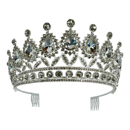 Crystal Tiara Crown HT879 (2PC)