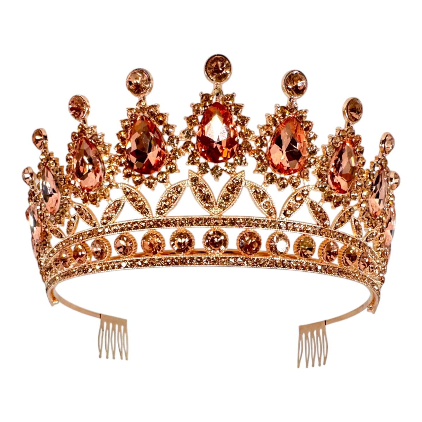 Crystal Tiara Crown HT879 (2PC)