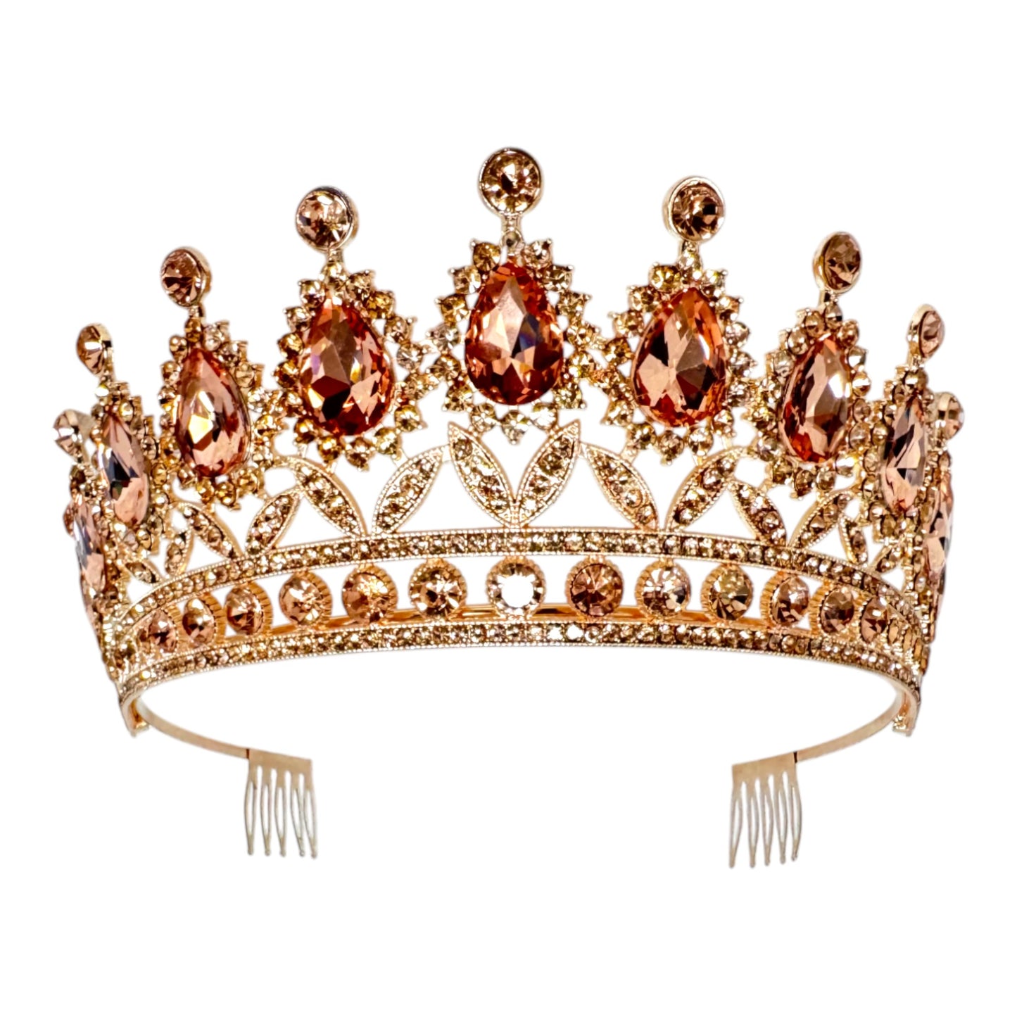 Crystal Tiara Crown HT879 (2PC)