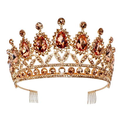 Crystal Tiara Crown HT879 (2PC)