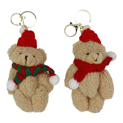 Christmas Muffler Bear Key Chain SS41014-21..(12PC)