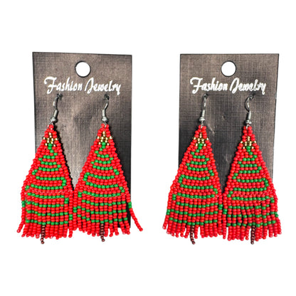 Fringe Christmas Bead Earring ER2829-26. (12PC)