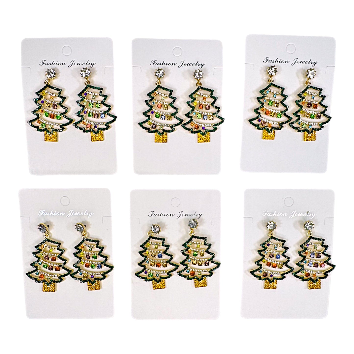 Christmas Tree Earring ER2913-29. (12PC)