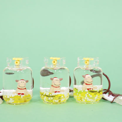 Christmas Holiday Liquid Jar Key Chain KC21026-20. (12PC)