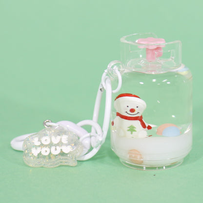 Christmas Holiday Liquid Jar Key Chain KC21026-20. (12PC)