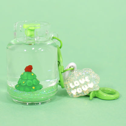 Christmas Holiday Liquid Jar Key Chain KC21026-20. (12PC)
