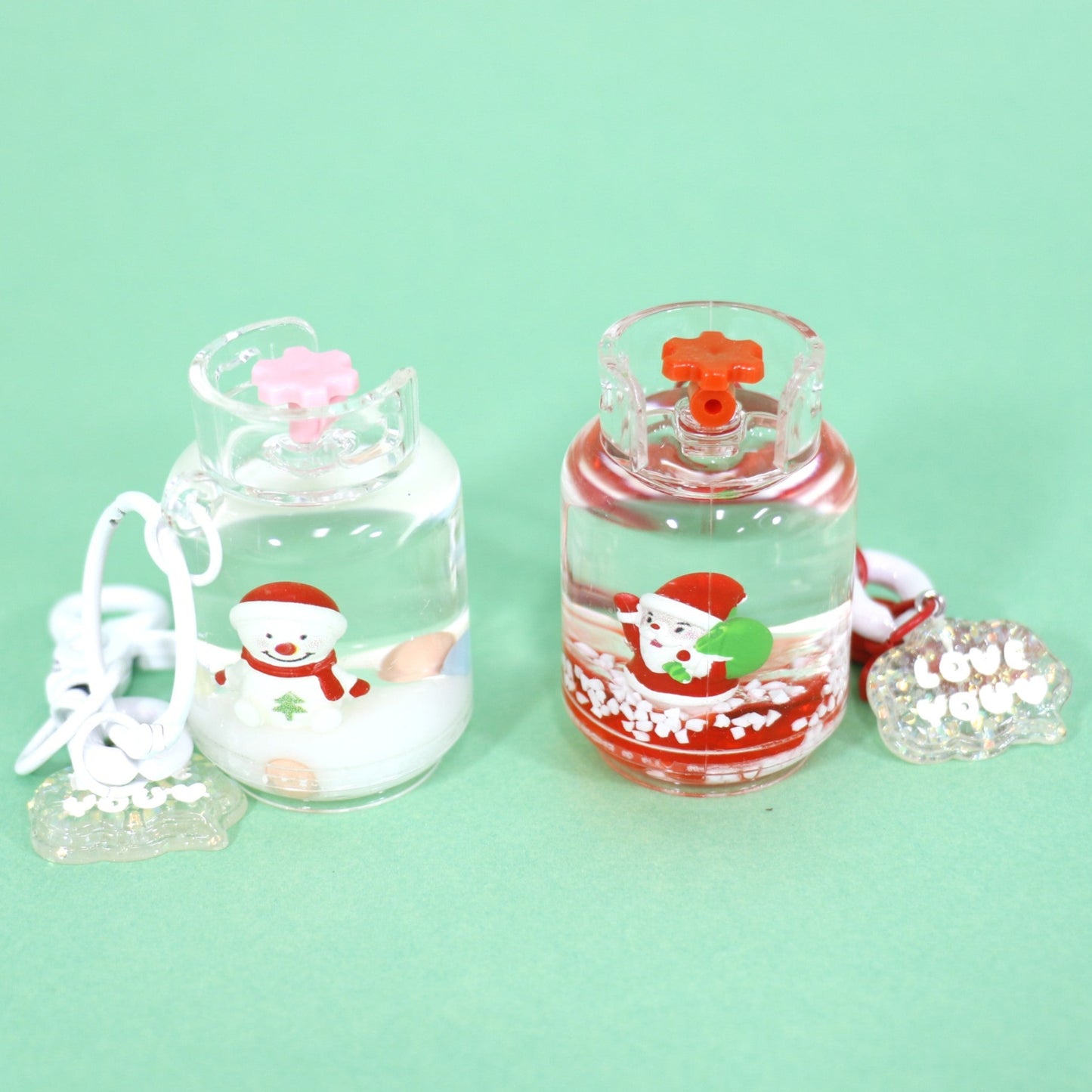 Christmas Holiday Liquid Jar Key Chain KC21026-20. (12PC)