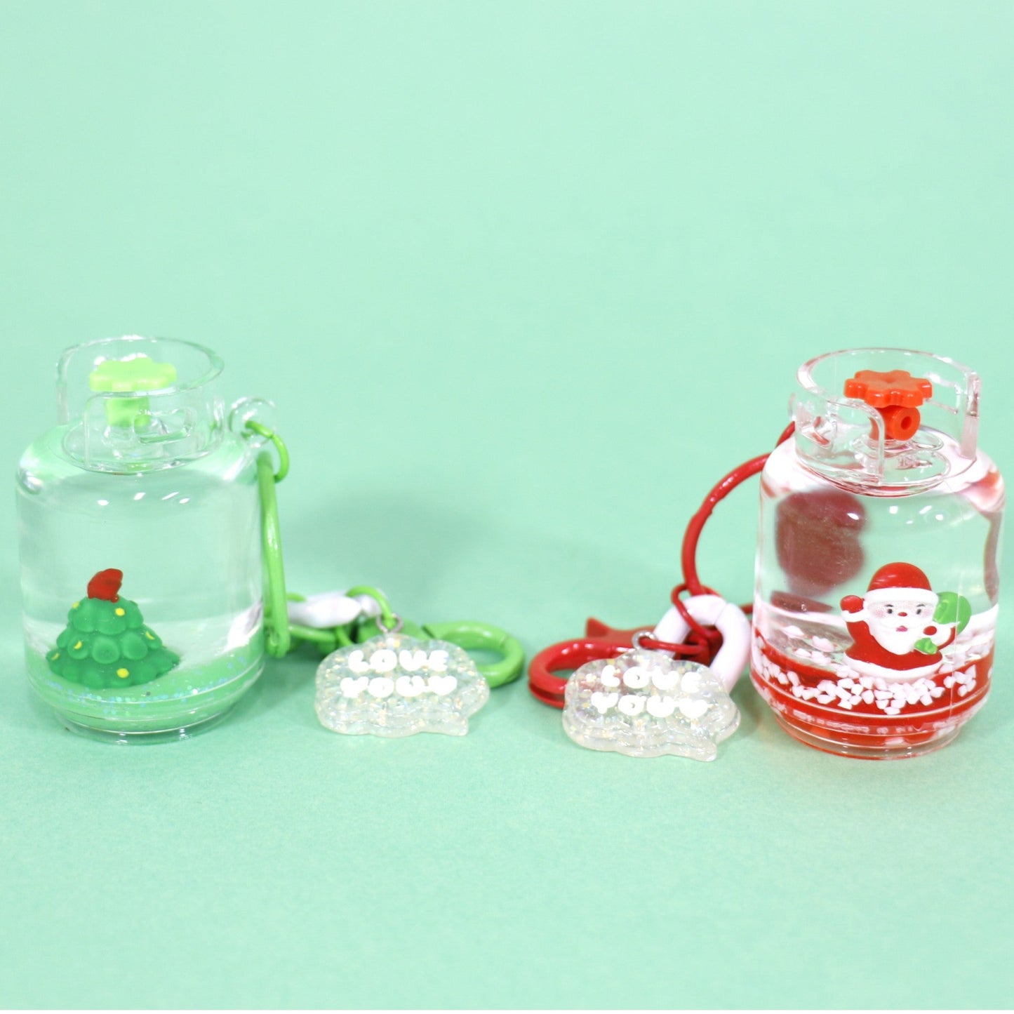 Christmas Holiday Liquid Jar Key Chain KC21026-20. (12PC)
