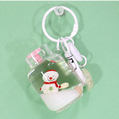 Christmas Holiday Liquid Jar Key Chain KC21026-20. (12PC)