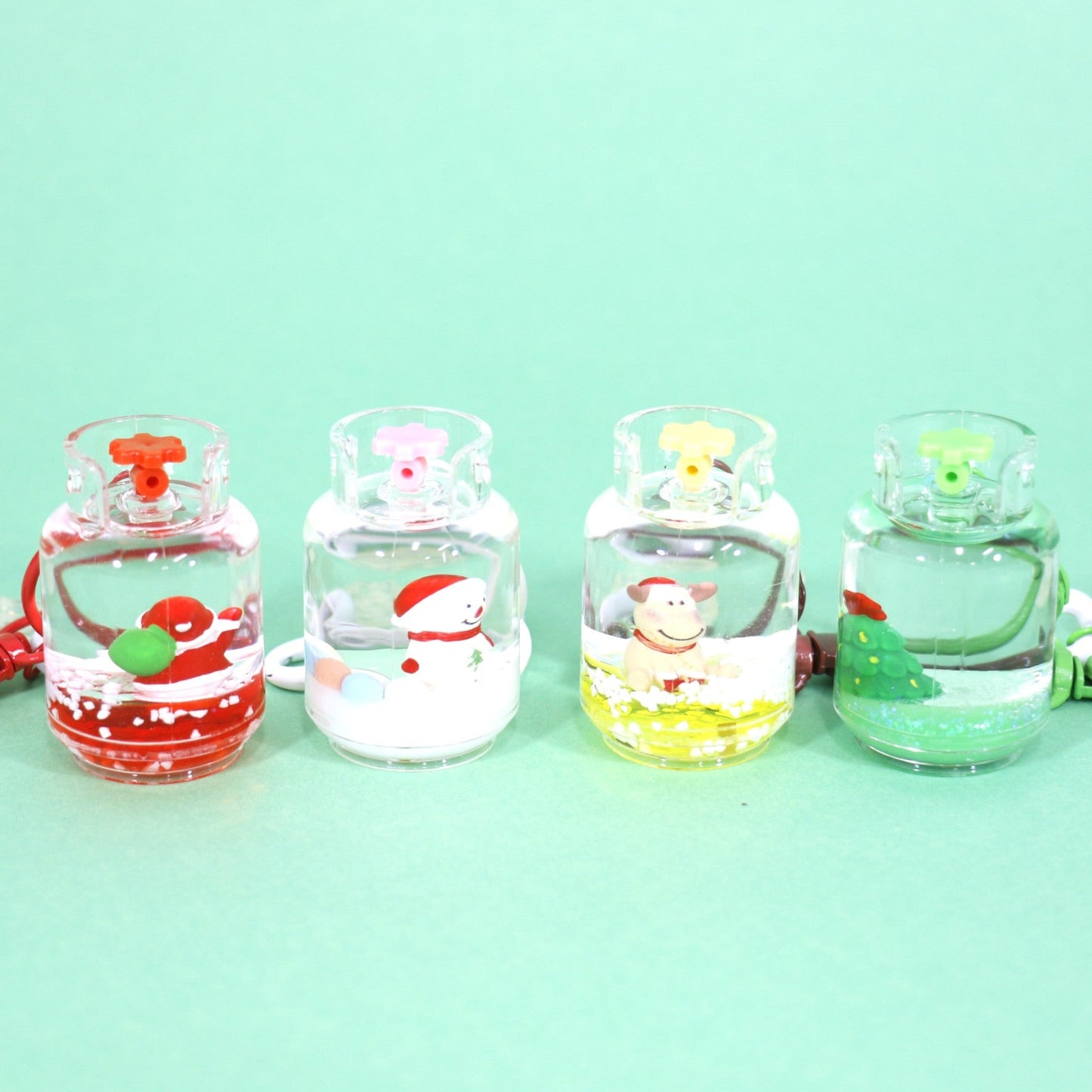 Christmas Holiday Liquid Jar Key Chain KC21026-20. (12PC)