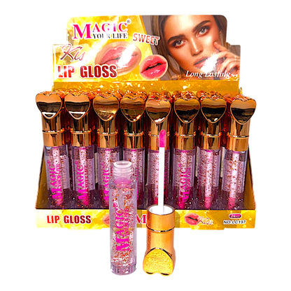 Magic Your Life Heart Lip Gloss LC197. (24PC)