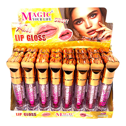 Magic Your Life Heart Lip Gloss LC197. (24PC)