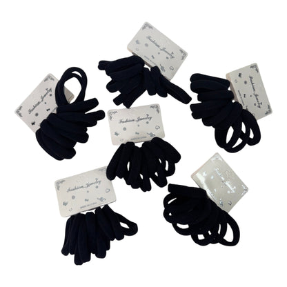 8.5CM Black Hair Tie RB8BK (12PC)