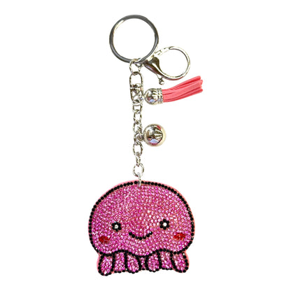 Rhinestone Octopus Key Chain KC301-5. (12PC)