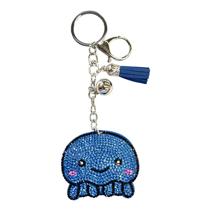 Rhinestone Octopus Key Chain KC301-5. (12PC)