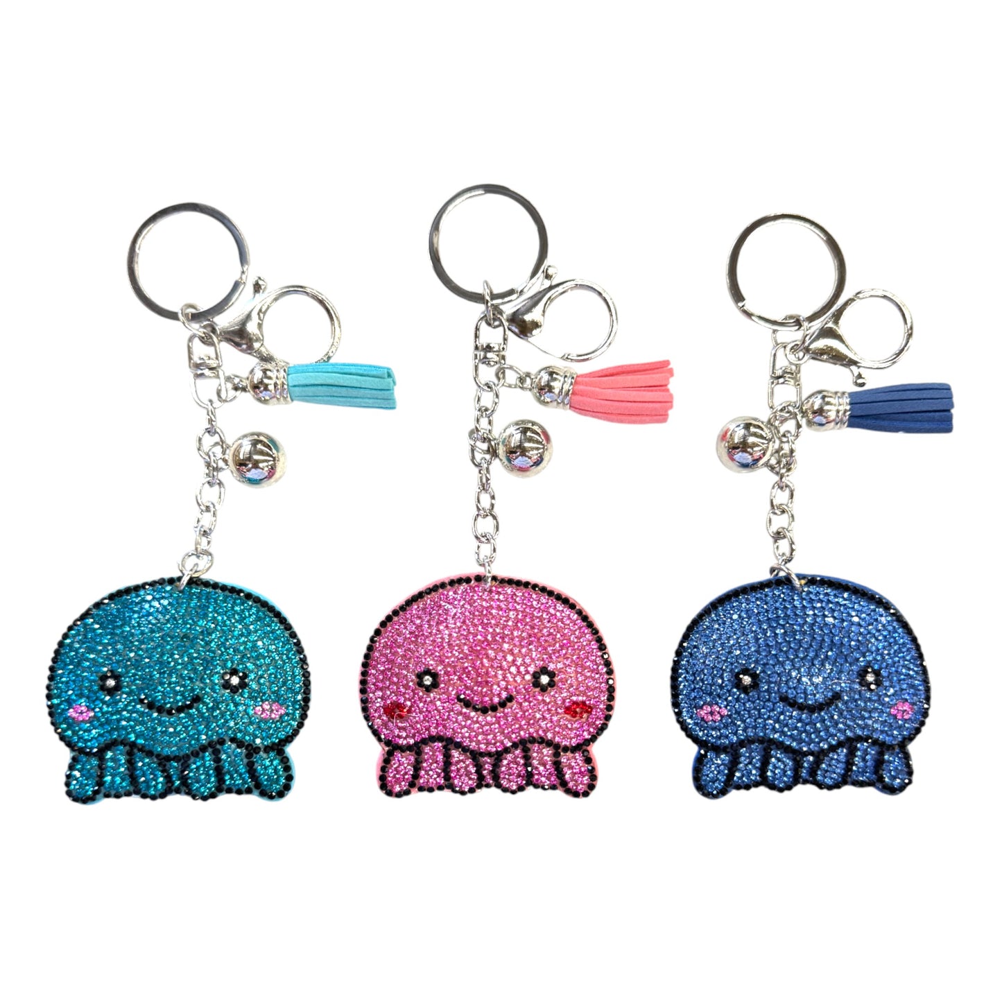 Rhinestone Octopus Key Chain KC301-5. (12PC)