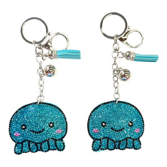 Rhinestone Octopus Key Chain KC301-5. (12PC)