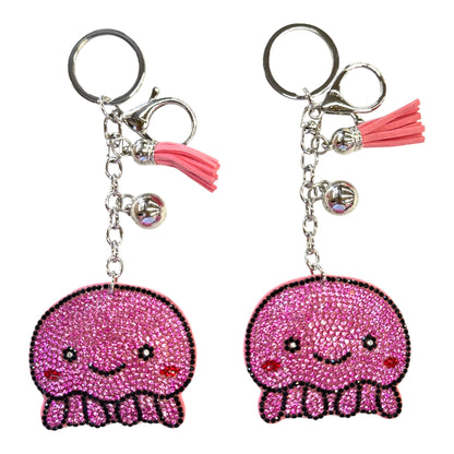 Rhinestone Octopus Key Chain KC301-5. (12PC)