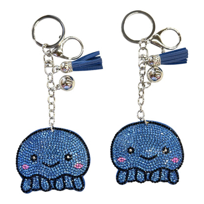 Rhinestone Octopus Key Chain KC301-5. (12PC)