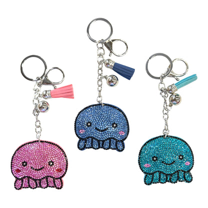 Rhinestone Octopus Key Chain KC301-5. (12PC)