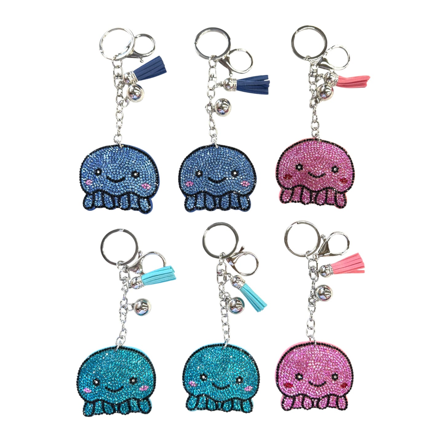 Rhinestone Octopus Key Chain KC301-5. (12PC)